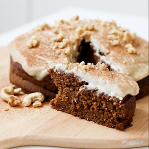 Pompoentaart met cashew crème